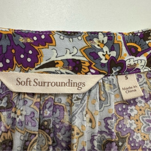 Soft Surroundings Lightweight Top Women Sz Small  French Cuff Covered Button - Picture 4 of 9